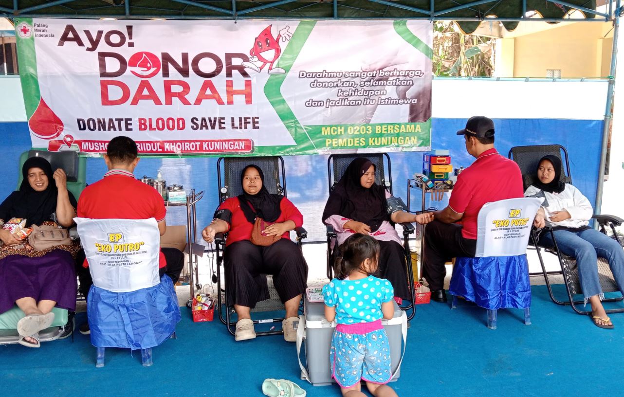 Aksi Kemanusiaan: Warga MCH 0203 Kuningan Gelar Donor Darah Bersama PMI